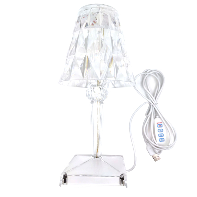 KristalGlow Touchlampe – Elegante Tischlampe mit Touchsensor und USB