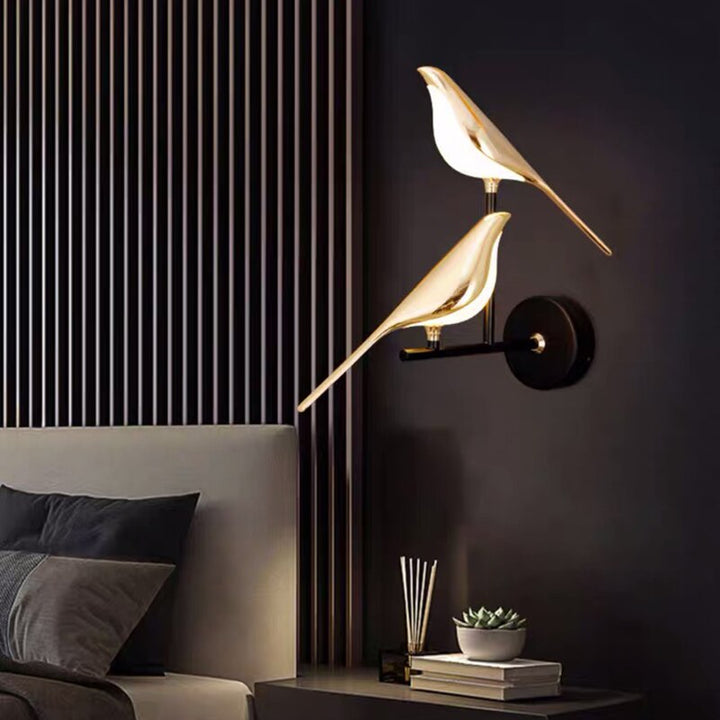 Moderne LED Wandlampen Vogel Design