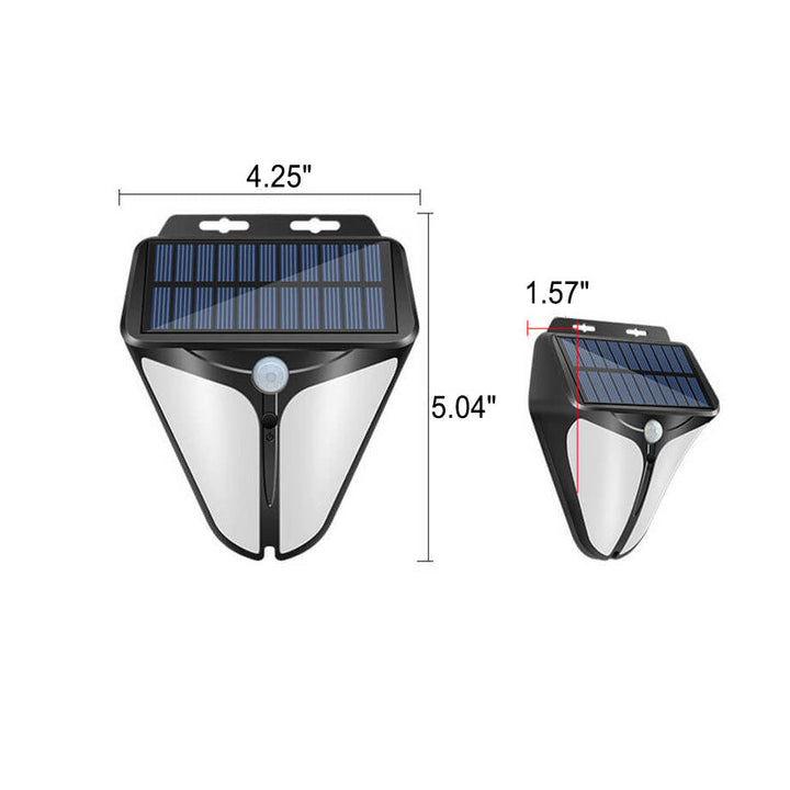 Solar Intelligente Dreieck Außen wasserdichte Körper Sensor Patio LED Wandleuchte