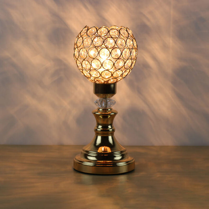 Europäische Luxus-Kristallkugel 1-Lampe Kunst Tischlampe