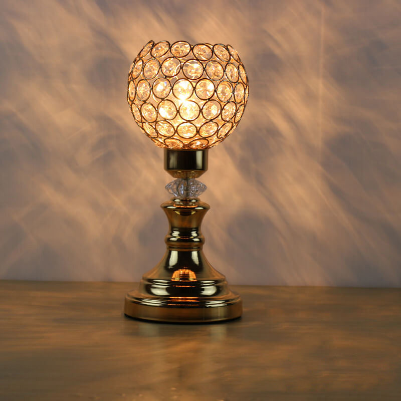 Europäische Luxus-Kristallkugel 1-Lampe Kunst Tischlampe