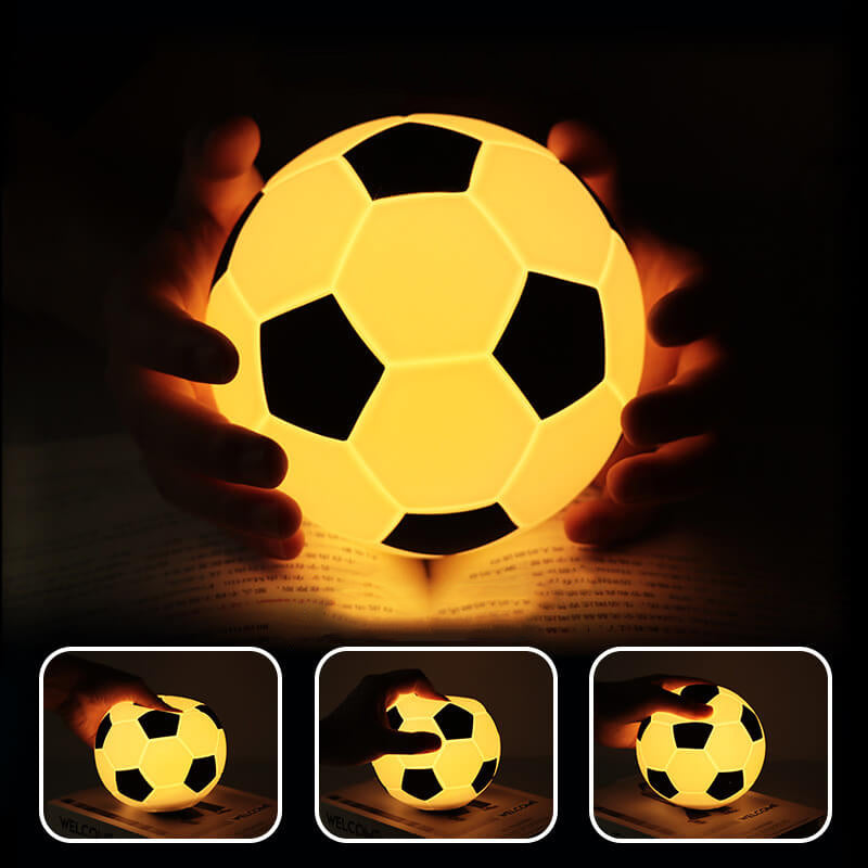 Kreative Fußball Silikon LED Nachttischlampe mit USB-Ladung