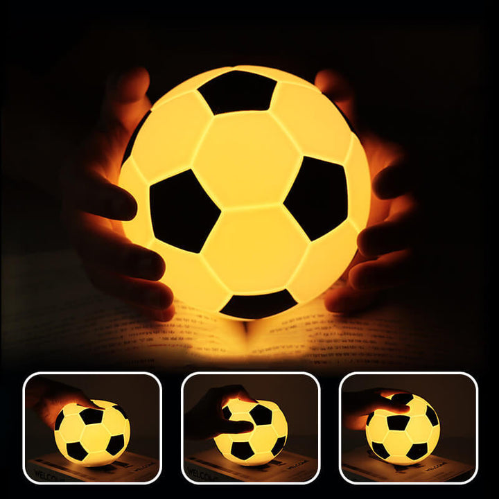 Kreative Fußball Silikon LED Nachttischlampe mit USB-Ladung
