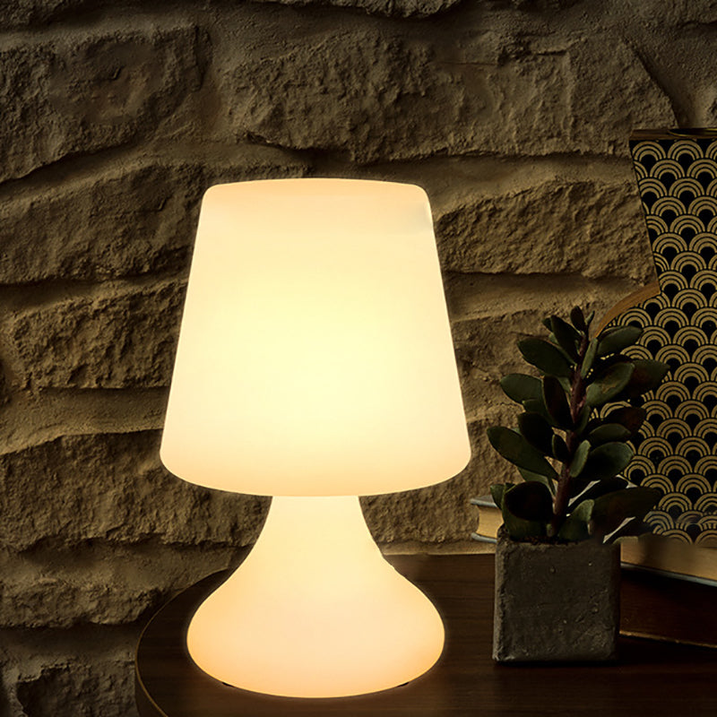 Moderne Minimalistische PE Becherform USB LED Tischlampe Nachtlicht für Außenpatio