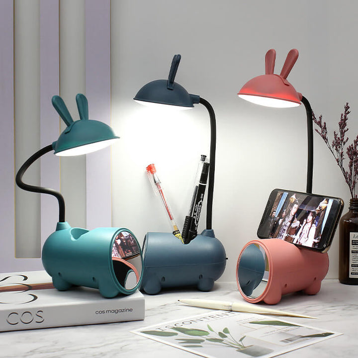 Cartoon Kreativ Kaninchen LED Touch USB Stifthalter Schreibtischlampe
