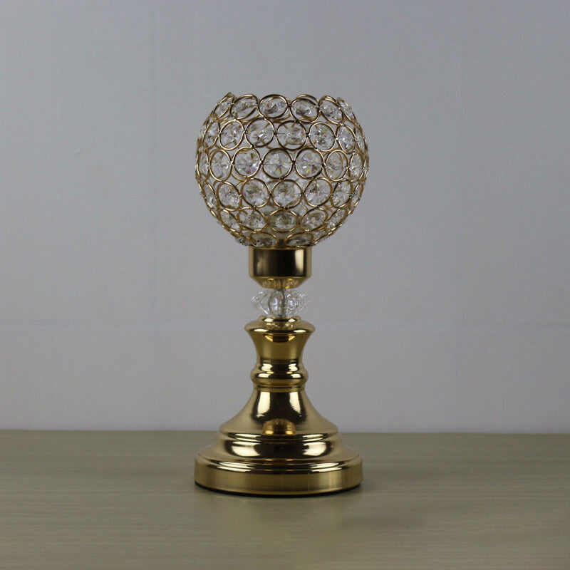 Europäische Luxus-Kristallkugel 1-Lampe Kunst Tischlampe