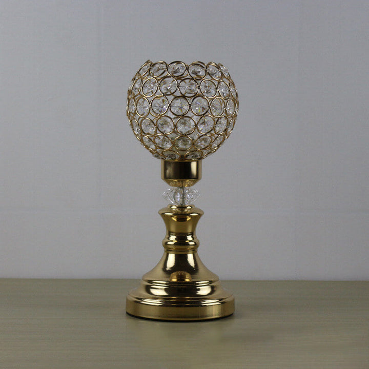 Europäische Luxus-Kristallkugel 1-Lampe Kunst Tischlampe