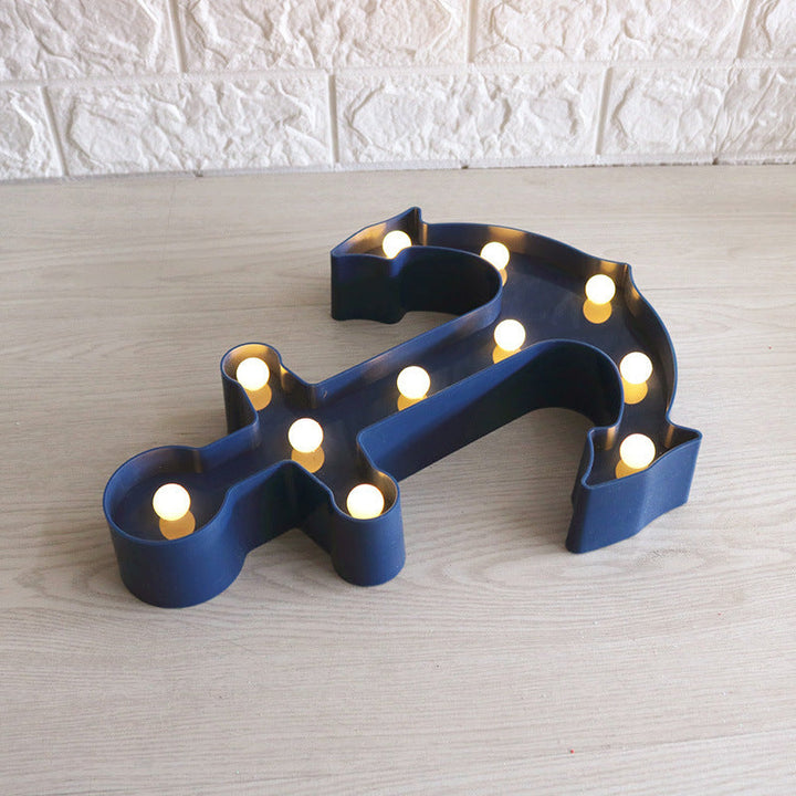 Skandinavische moderne Bootanker ABS Batterie LED Wandleuchte Lampe