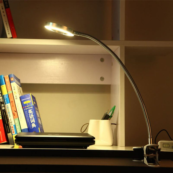 Kreative einfache USB-Hosenknopf LED-Lese-Clip-Schreibtischlampe