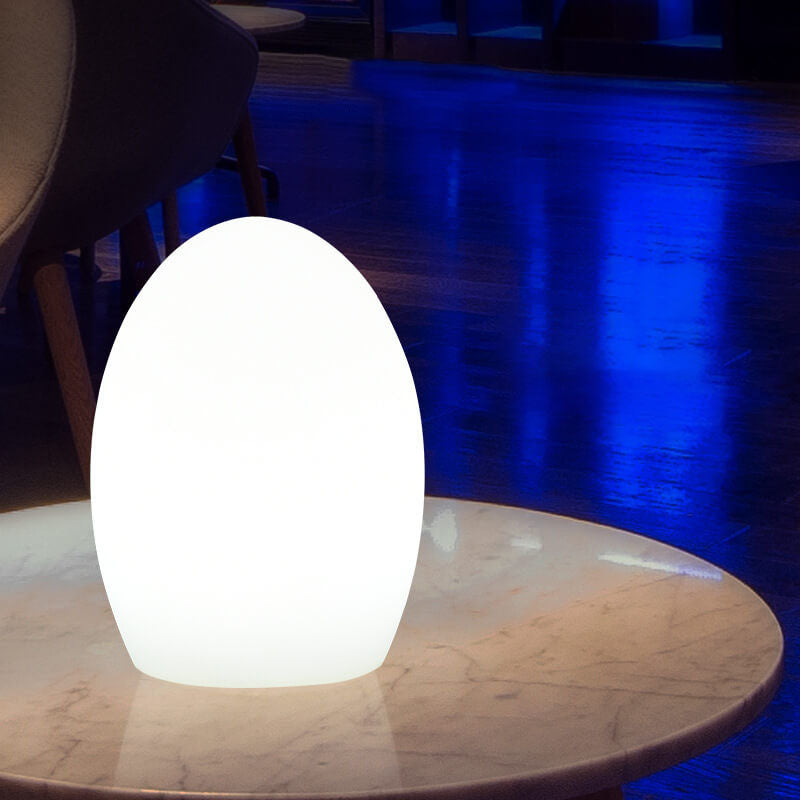 RGB ABS eiförmige LED Dekorative Tischlampe