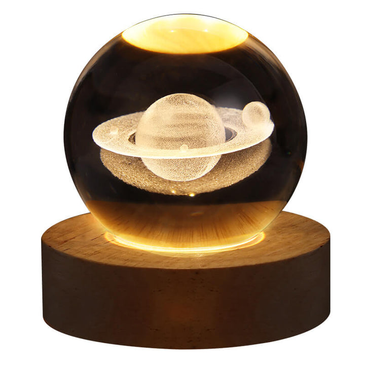 Kreative Dekorative Stern System Kristallkugel USB LED Nachtlicht Tischlampe