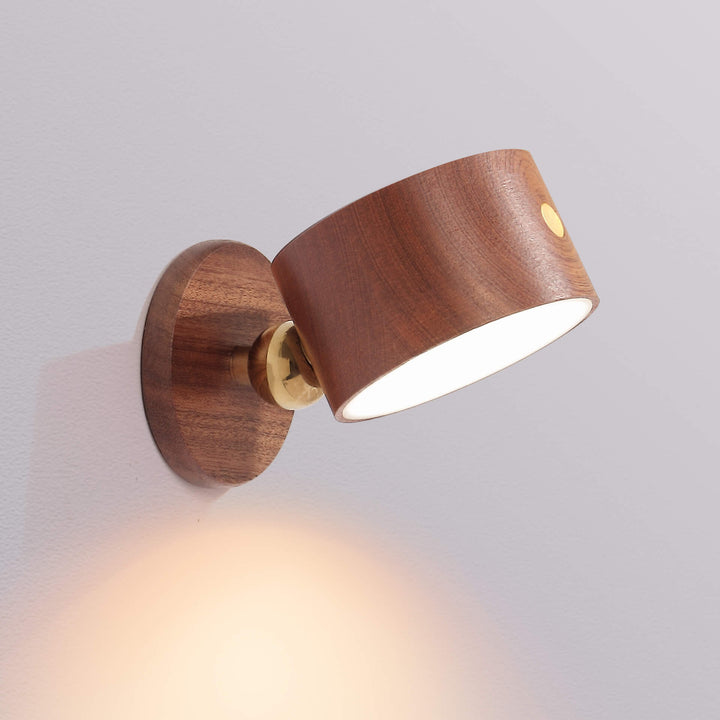 Einfache Holz USB wiederaufladbare Touch-Magnet LED Nachtlicht Wand sconces Lampe