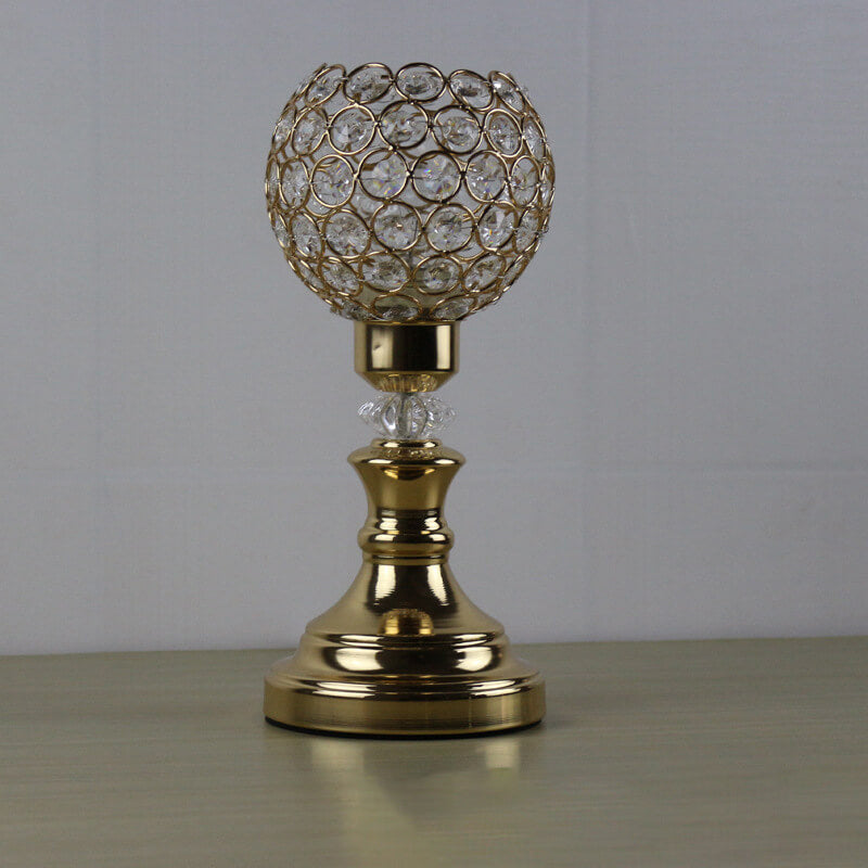 Europäische Luxus-Kristallkugel 1-Lampe Kunst Tischlampe