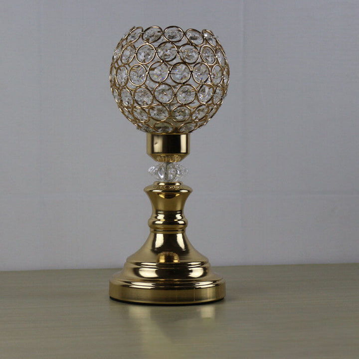 Europäische Luxus-Kristallkugel 1-Lampe Kunst Tischlampe