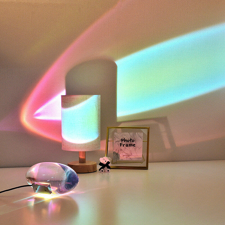 Kreative Kristallprojektion Engel Augen LED Tischlampe