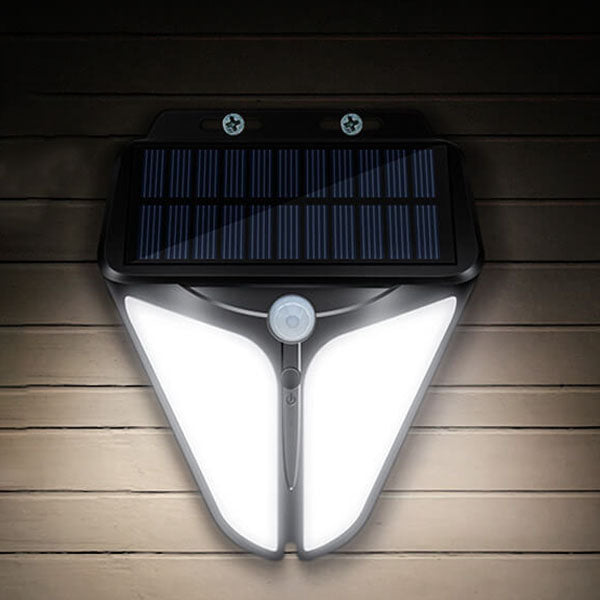Solar Intelligentes Dreiecks Außen wasserdichter Körper Sensor Patio LED Wandlicht