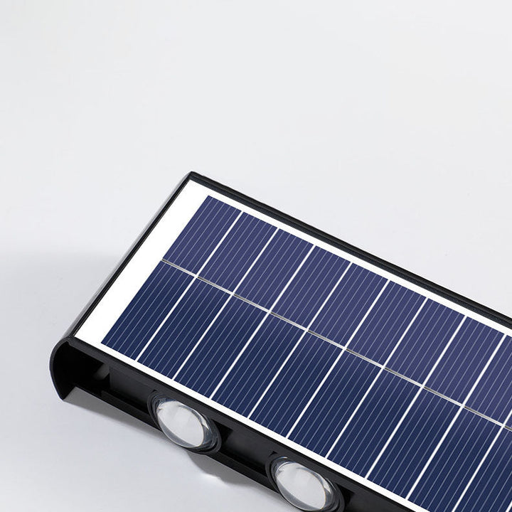 Moderne Einfachheit Solar wasserdichte rechteckige ABS PMMA LED Wandleuchte Lampe für den Außenbereich Terrasse