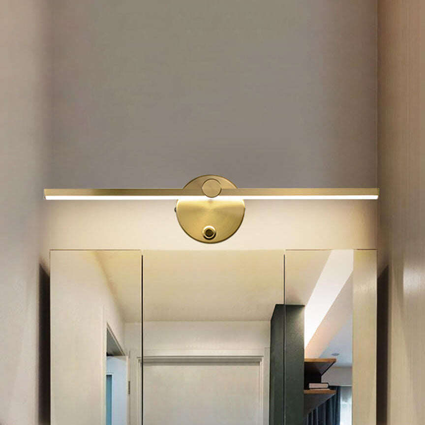 Nordic Minimalist Aluminium Lange Leiste Schalter LED Spiegel Wandlicht Lampe