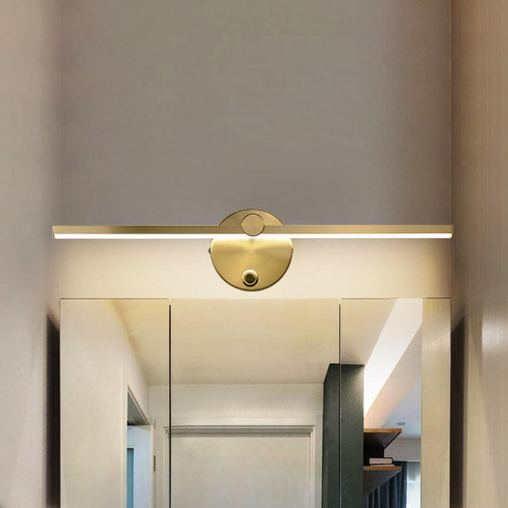 Nordic Minimalist Aluminium Lange Leiste Schalter LED Spiegel Wandlicht Lampe