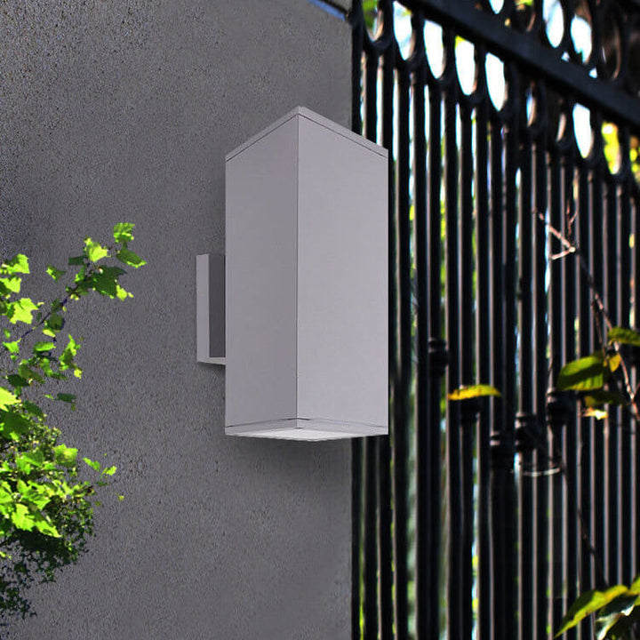 Moderner minimalistischer quadratischer Säulen-LED-leuchtender wetterfester Wandleuchten-Lampe