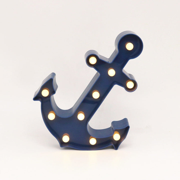 Skandinavische moderne Bootanker ABS Batterie LED Wandleuchte Lampe