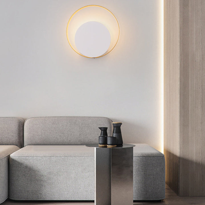 Moderner Minimalistischer Eisen-Kreis-Ring 1-Licht Wandleuchten Lampe für Schlafzimmer