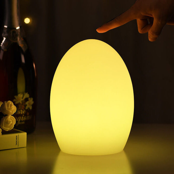 RGB ABS eiförmige LED Dekorative Tischlampe