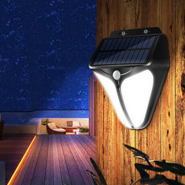 Solar Intelligentes Dreiecks Außen wasserdichter Körper Sensor Patio LED Wandlicht