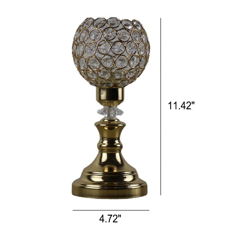 Europäische Luxus-Kristallkugel 1-Lampe Kunst Tischlampe