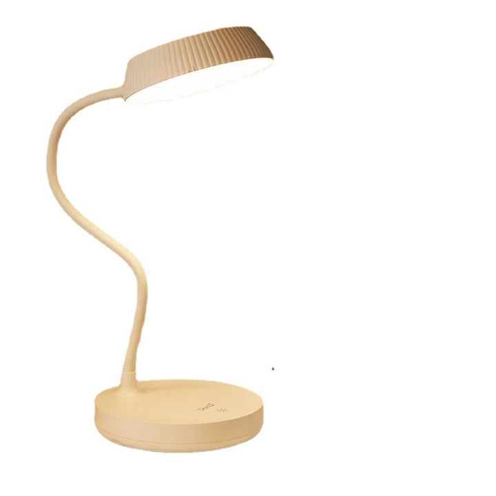 Nordische minimalistische runde LED-Touch-Schreibtischlampe mit Augenschutz und USB-Anschluss