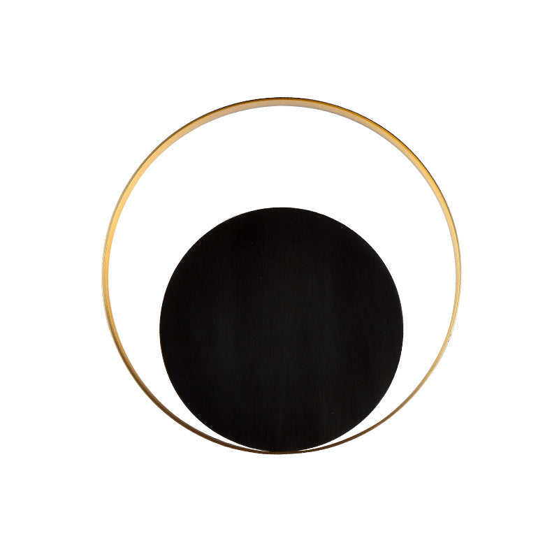 Moderner Minimalistischer Eisen-Kreis-Ring 1-Licht Wandleuchten Lampe für Schlafzimmer