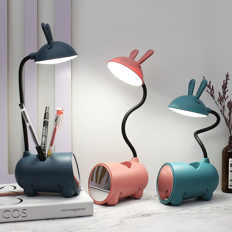 Cartoon Kreativ Kaninchen LED Touch USB Stifthalter Schreibtischlampe