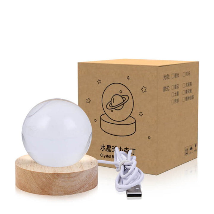 Kreative Dekorative Stern System Kristallkugel USB LED Nachtlicht Tischlampe