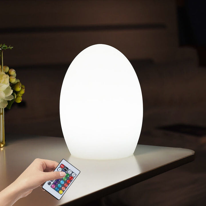 RGB ABS eiförmige LED Dekorative Tischlampe