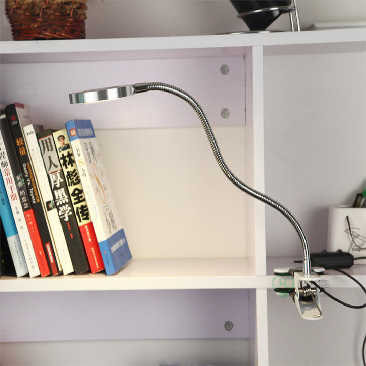 Kreative einfache USB-Hosenknopf LED-Lese-Clip-Schreibtischlampe