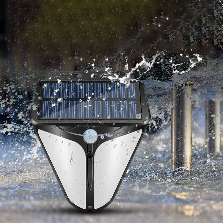 Solar Intelligente Dreieck Außen wasserdichte Körper Sensor Patio LED Wandleuchte