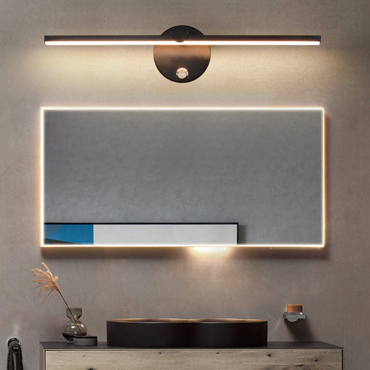 Nordic Minimalist Aluminium Lange Leiste Schalter LED Spiegel Wandlicht Lampe