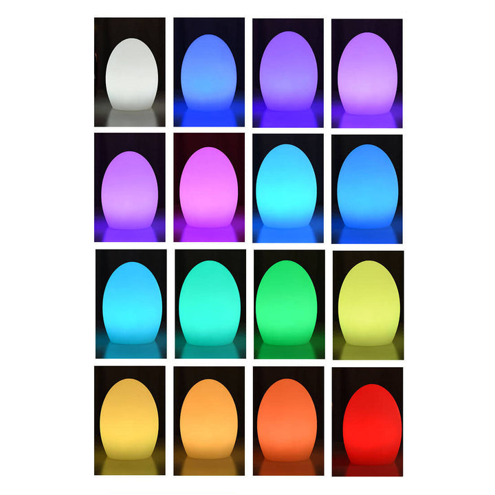 RGB ABS eiförmige LED Dekorative Tischlampe