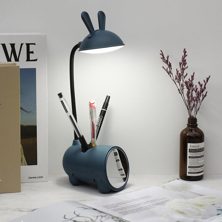 Cartoon Kreativ Kaninchen LED Touch USB Stifthalter Schreibtischlampe