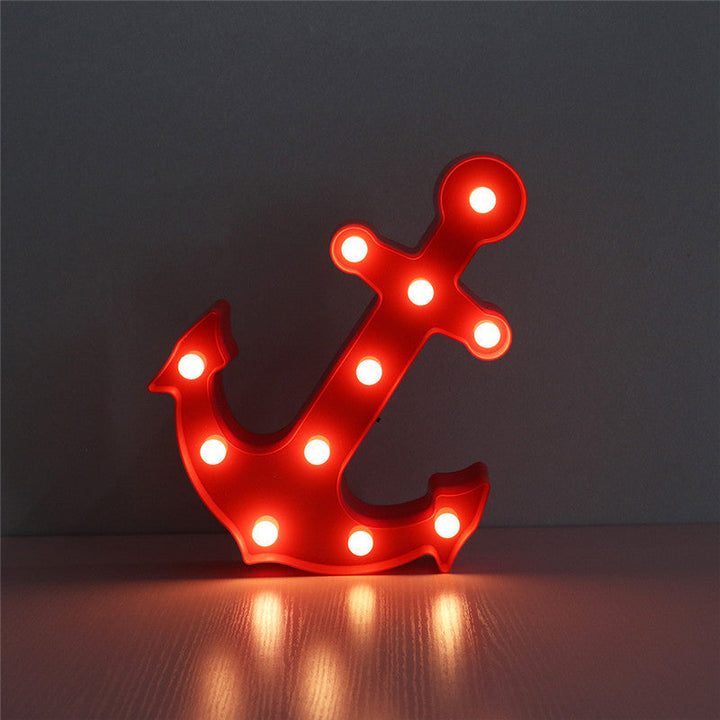 Skandinavische moderne Bootanker ABS Batterie LED Wandleuchte Lampe