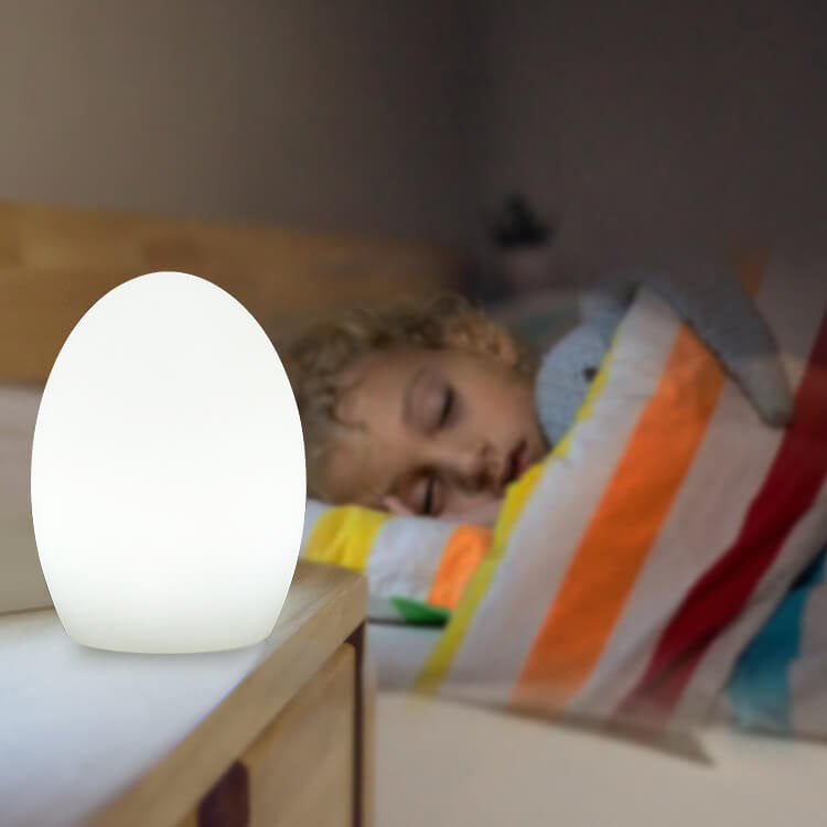 RGB ABS eiförmige LED Dekorative Tischlampe