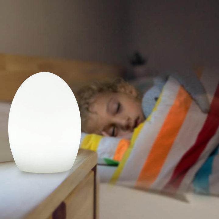 RGB ABS eiförmige LED Dekorative Tischlampe