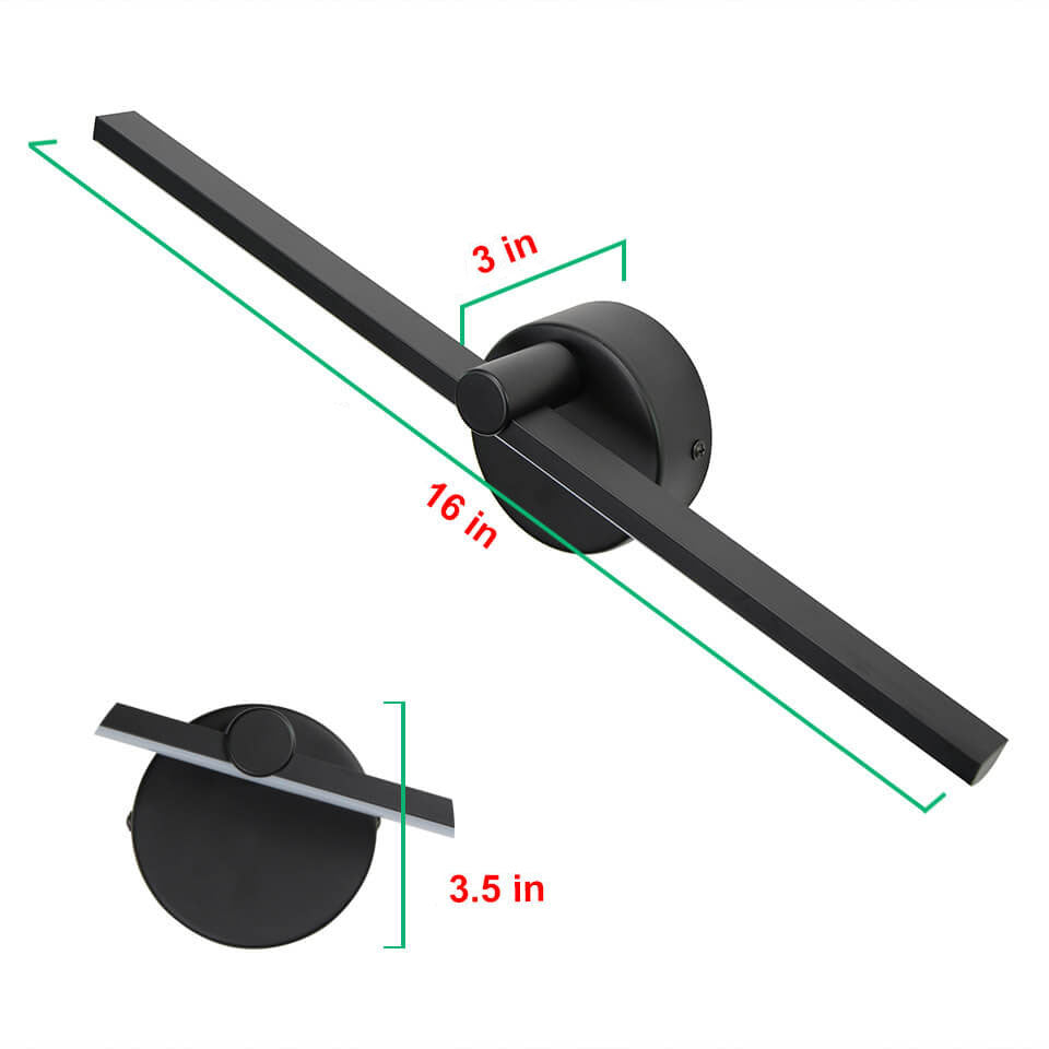 Nordic Minimalist Aluminium Lange Leiste Schalter LED Spiegel Wandlicht Lampe