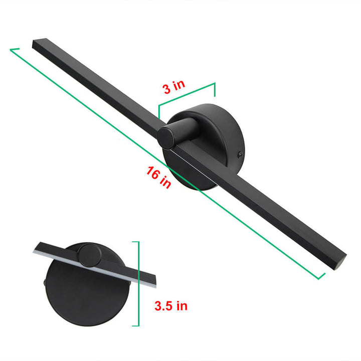 Nordic Minimalist Aluminium Lange Leiste Schalter LED Spiegel Wandlicht Lampe