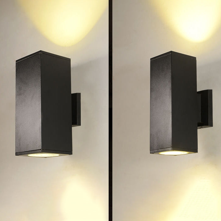 Moderner minimalistischer quadratischer Säulen-LED-leuchtender wetterfester Wandleuchten-Lampe