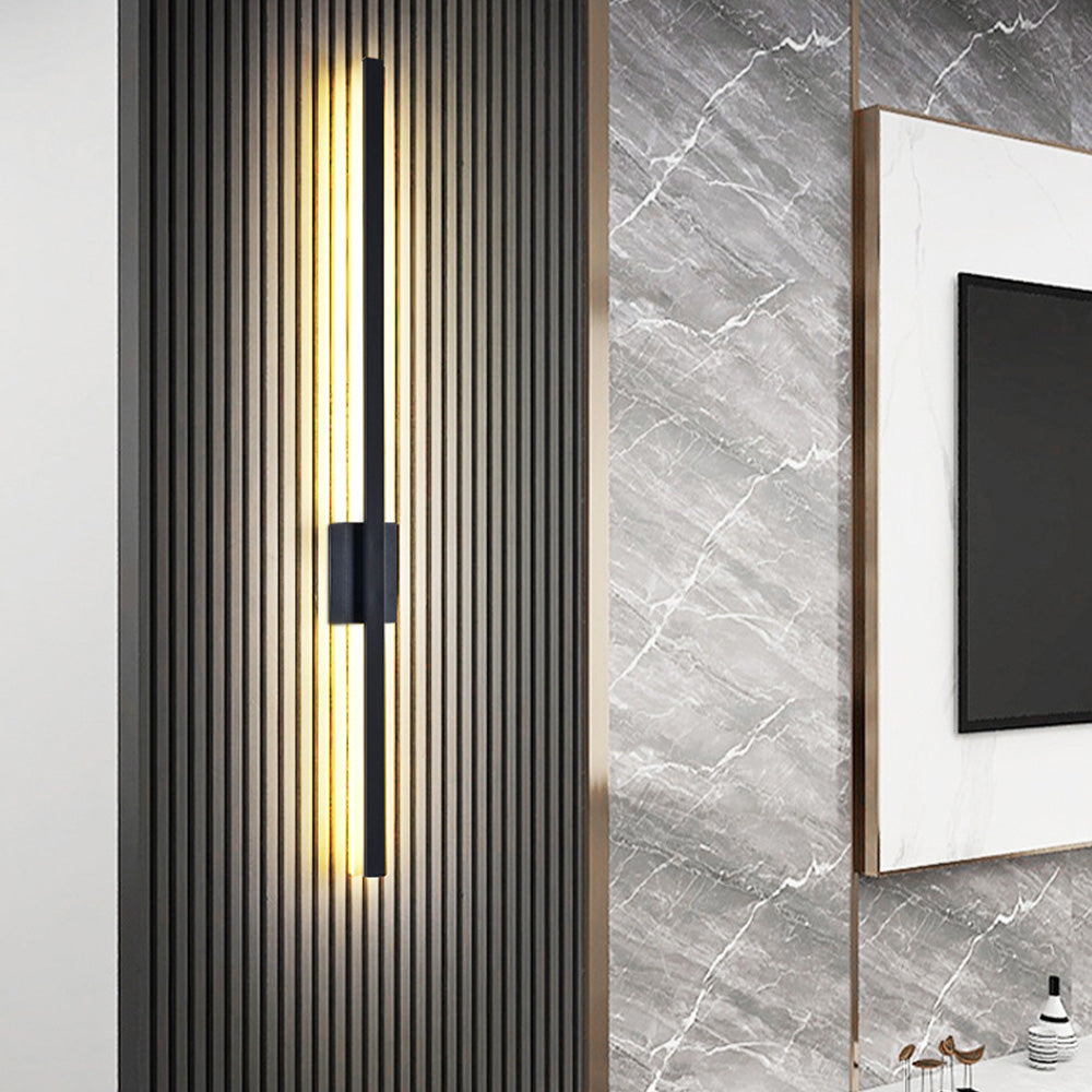 Industrielle Minimalistische Lange LED Eisen Wandlampen für zeitgenössische Wohnzimmerdekoration und stilvolle Beleuchtung
