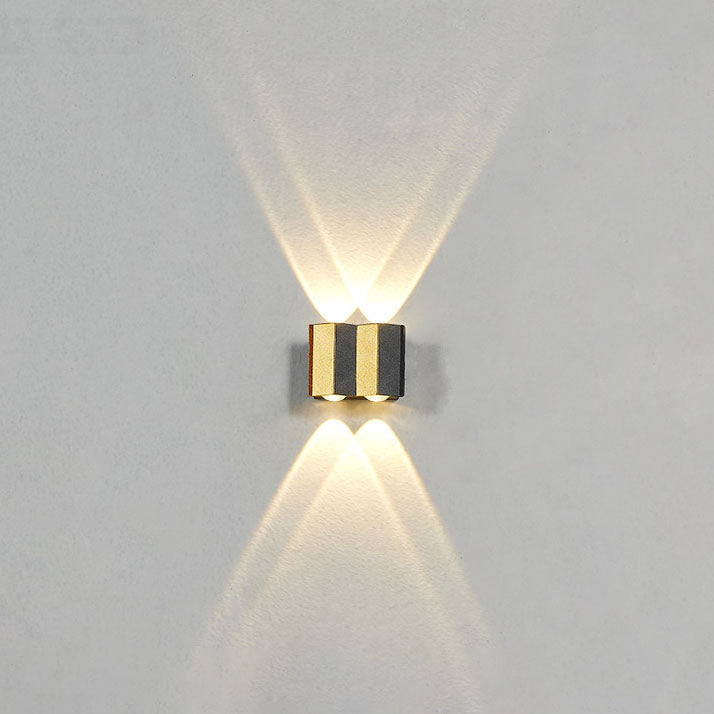 Moderne Licht Luxus Gold Aluminium Außen Wasserdicht Terrasse LED Wandlicht Lampe