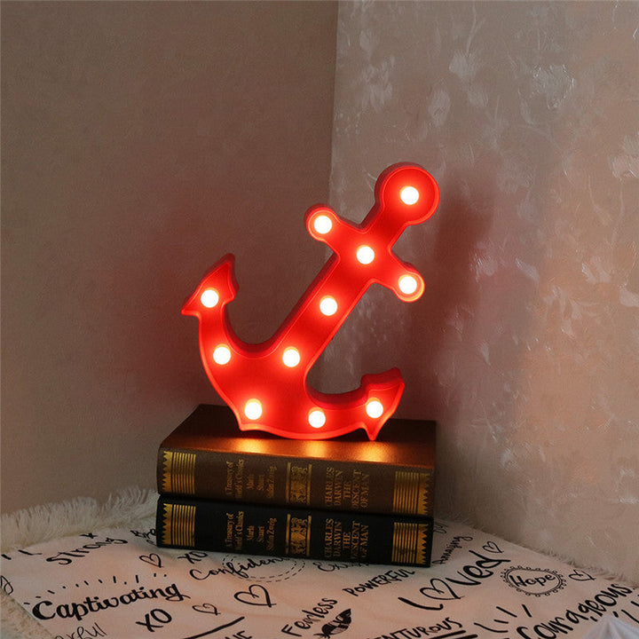 Skandinavische moderne Bootanker ABS Batterie LED Wandleuchte Lampe
