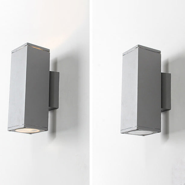 Moderner minimalistischer quadratischer Säulen-LED-leuchtender wetterfester Wandleuchten-Lampe