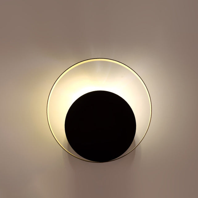 Moderner Minimalistischer Eisen-Kreis-Ring 1-Licht Wandleuchten Lampe für Schlafzimmer